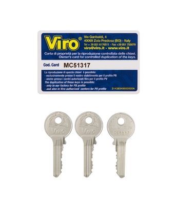 Замок навесной Viro Panzer_VR.2AS 4126 3key 12мм slid_shackle 12мм box key profile patented 40-0029965 фото