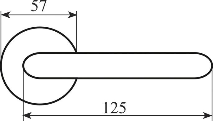 Дверная ручка FIMET 173-269 Vittoria матовый черный 40-40578 фото