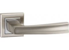 Дверная ручка LINDE А-1355 матовый никель/полированный хром 40-0013558 фото