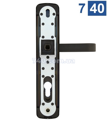Защитная дверная фурнитура ROSTEX ASTRA RX4-50 черный матовый (титан PVD), 85 мм между осевое расстояние. 40-0029103 photo