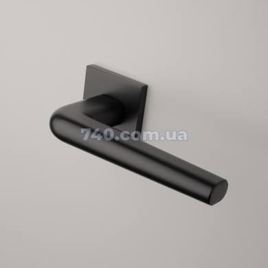 Дверная ручка APRILE Funkia Q 7S AT черный матовый (тонкая розетка) 45-524 фото
