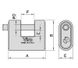 Замок навесной Viro Panzer 4117 3key 20мм slid_shackle 12мм box key profile patented 40-0029972 фото 6