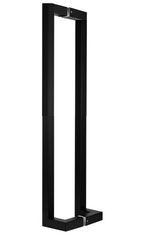 Дверная ручка-скоба BL741 25x25 мм, А=1200, Б=1175 черный матовый (двусторонняя) 45-918 фото