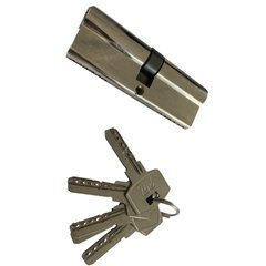 Циліндр RZ 60 мм (30x30) ключ-ключ нікель 44-6444 фото