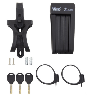 Замок VIRO MOTO BLACK MAMBA BLACK 70 см 3KEY 49-2954 фото