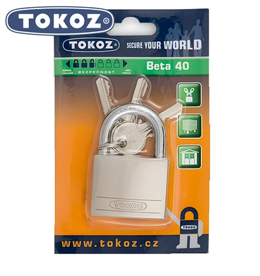 Висячий замок Tokoz Beta 40 3 key 50-1611 фото