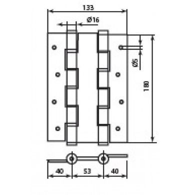 Дверна завіса RDA AL1015 барна, срібло 40-0021672 фото