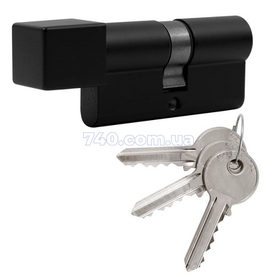Циліндр Cortelezzi Primo 117 SQ 60 мм (30x30T) ключ-тумблер чорний 58999 фото