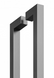 Дверная ручка-скоба BL741 25x25 мм, А=1200, Б=1175 черный матовый (двусторонняя) 45-918 фото 3