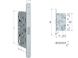 Дверной замок AGB Mediana Polaris WC магнитный (для санузла) 50/96 Титан + ответная планка 40-0029737 фото 2