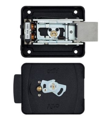 Замок электромеханический VIRO V9083.0794P BS50/80мм T1/T2 12VAC NC CYL_3KEY GATE накладной, с кнопкой BLACK открывание внутрь AA-0033924 фото