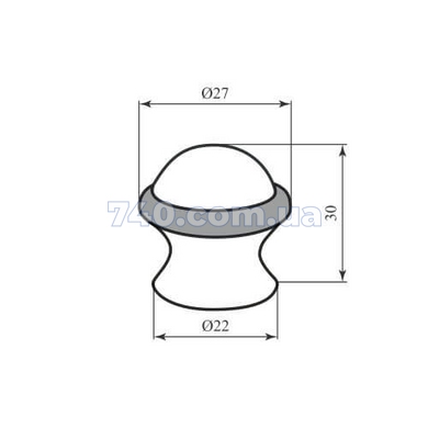 Стопор для двери RDA DS018 матовый хром 40-0021509 фото