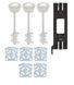 Комплект ключей MUL-T-LOCK MATRIX 3KEY+CARD 100мм_5LOCK_O/K 430063 фото 3
