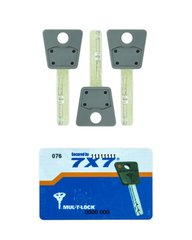 Комплект ключей MUL-T-LOCK 7x7 3KEY+CARD 430114 фото