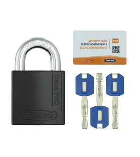 Навесной замок TOKOZ GAMA_50 OS PRO T04 3KEY BLUE Sleeve_3BT NR_shackle 22мм 10мм BOX 49-1533 фото