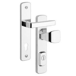 Защитная фурнитура ROSTEX *Astra R fix-mov din Plate 85мм Хром_полированный 22мм 38-55мм 3клас Astra Cr Комплект 40-0020073 фото