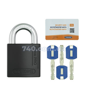 Замок висячий TOKOZ GAMA_50 OS PRO T04 3KEY BLUE Sleeve_3BT NR_shackle 22мм 10мм BOX 49-1533 фото