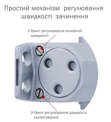 Доводчик накладной RYOBI 2550 DS-2550T SILVER BC SLD_HO_ARM EN_1-2 до_45кг 900мм 40-0020324 фото