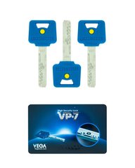 Комплект ключей VEGA VP-7 3KEY+CARD 430065 фото