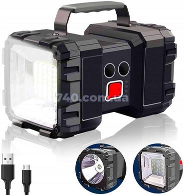 Павербанк - фонарь 10000мА с двухсторонем LED фонарем XM-L T6 USB 48-0007 фото