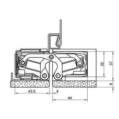 Петля дверна прихована SIMONSWERK Tectus TE 540 3D A8 F1 хром матовий 100 кг 50-956 фото