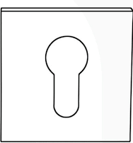 PZ-Накладка под ключ Forme Fixa Squared. N02 - никель матовый 43-0984574 фото