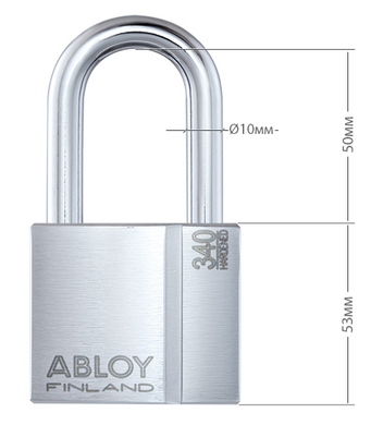 Замок висячий Abloy PL340 Protec2 TA77ZZ 2key pr2_t nr_shackle 50мм 10мм box 44-3443 фото