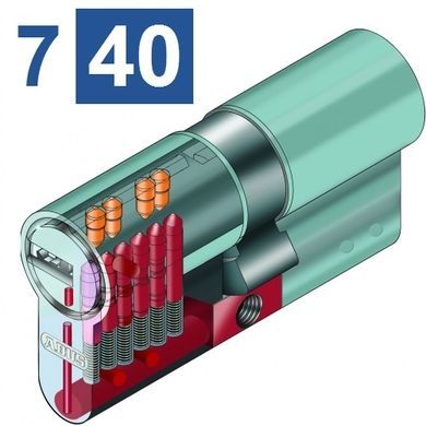 Циліндр ABUS D15 (АБУС Д15) 80 мм (40x40) ключ-ключ нікель 40-0017531 фото