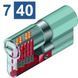 Циліндр ABUS D15 (АБУС Д15) 80 мм (40x40) ключ-ключ нікель 40-0017531 фото 3