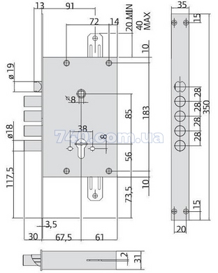 Дверные замки CISA COMFORTLOCK 56.835 (Чиза Комфорт 56835). 40-0038035 фото