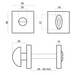 WC - накладка Forme Fixa Squared. P53 - олово матове 43-000932230 фото 2