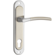 Ручка дверна на планці під циліндр ESSE LINDE A-1210-85 SN/CP матовий нікель/полірований хром 44-1180 фото 1