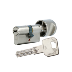 Циліндр WILKA 3605 Carat S (45x45T) ключ-тумблер матовий нікель 49-486 фото
