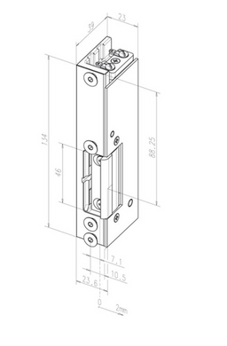 Защіпка електромеханічна EFF EFF 131FF -------E15 FaFix (W/O_SP 12V_AC/DC R) НЗ для протипожежних дверей 44-7518 фото