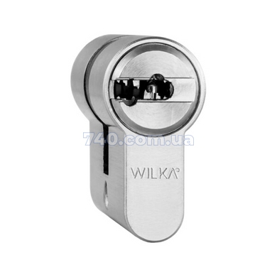 Циліндр WILKA 3605 Carat S (45x45T) ключ-тумблер матовий нікель 49-486 фото