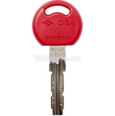 Дверний циліндр Cisa Astral Tekno 70 мм (35х35Т) ключ-тумблер, хром 40-0038334 фото