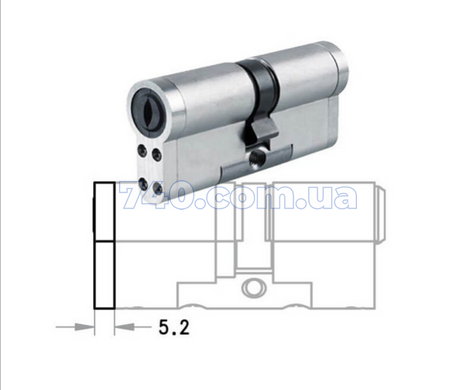 Сердцевина EVVA ICS DZ SSW 31/36 NI 3k 000006647 фото