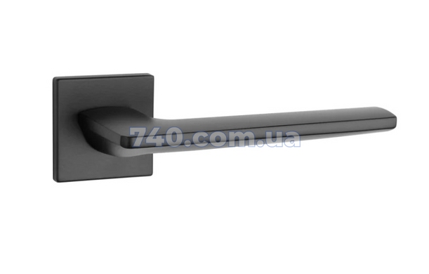 Дверна ручка APRILE Lunaria Q 7S AS чорний матовий (тонка розетка) 44-10094 фото