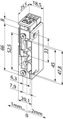 Защіпка електромеханічна EFF EFF 138.23 -69135-E91 ProFix 2 FaFix (WITH_SP 12V_DC, Monitoring_contact) НВ універсальна з вузьким корпусом 44-7520 фото