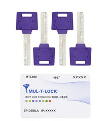Комплект ключей MUL-T-LOCK ClassicPro/MTL400 4KEY+CARD 430070 фото