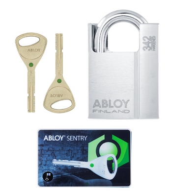 Замок висячий Abloy PL342 Sentry BA66EE 2key str_b nr_shackle 25мм 10мм box 44-3447 фото