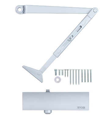 Доводчик накладной RYOBI 1200 D-1200 SILVER STD_ARM EN_2/3/4 80кг 1100мм FIRE 44-4332 фото