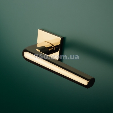 Дверная ручка APRILE Funkia Q 7S AT полированная латунь PVD (тонкая розетка) 45-527 фото