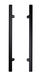 Дверна ручка-скоба BL742 Ø32 мм, А=1200, Б=900 чорний матовий (двостороння) 45-926 фото 1