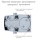 Доводчик накладной RYOBI 1200 D-1200 SILVER STD_ARM EN_2/3/4 80кг 1100мм FIRE 44-4332 фото 3