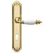 Ручка дверная на планке Fadex Siena 473/P04(Firenze). L01- латунь полированная/белая керамика. PZ 85 44-9921 фото