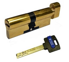 Цилиндр HardLock серии К 60 мм (30x30T) ключ-тумблер золото 40-0028172 фото