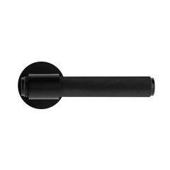 Дверна ручка MVM A-2023 на розетці TEHNO чорний 49-1398 фото