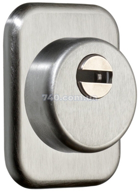 Дверной протектор AZZI FAUSTO F23 Topsecure, прямоугольный, матовый хром, H25 мм 000005211 photo