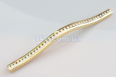 Меблева ручка SYSTEM 7115 288/дзеркальне золото /камінці Swarovski 42-0031325 фото